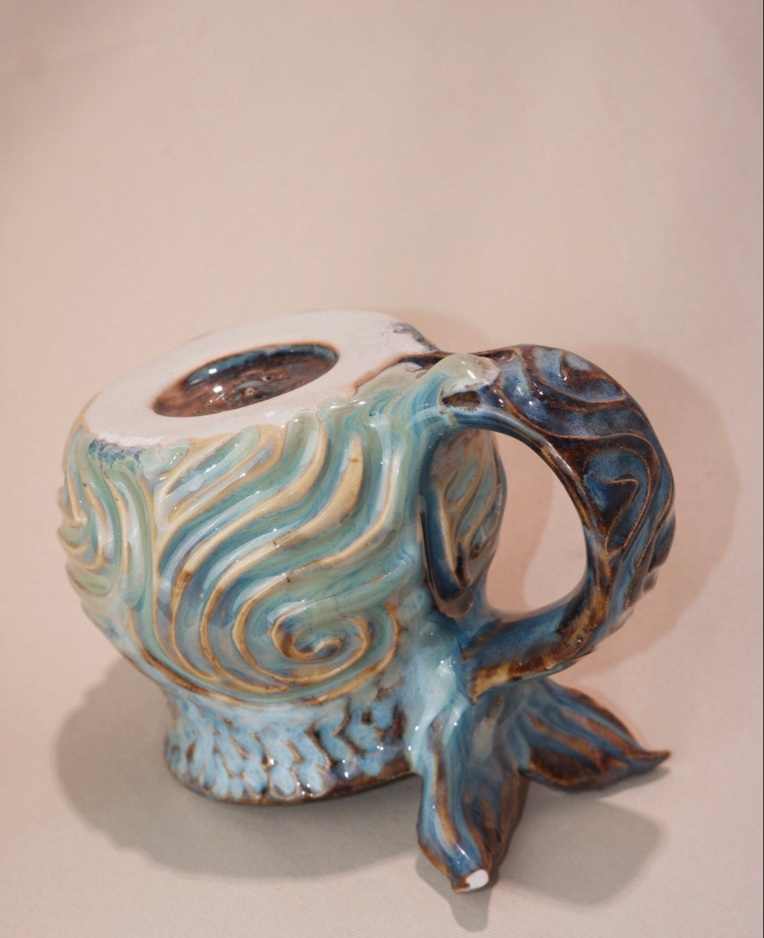 Mermug Swell 7 (slight glaze drip see photos)✨🧜♀️