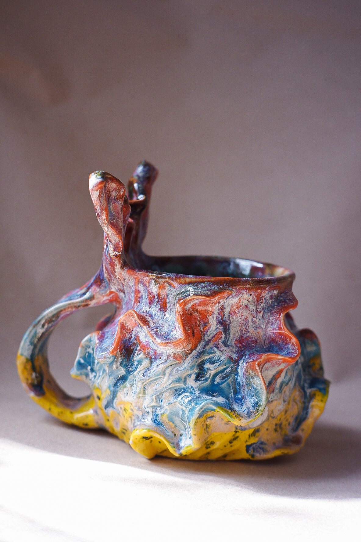 Tropical Tide Glaze Drippy Mermug