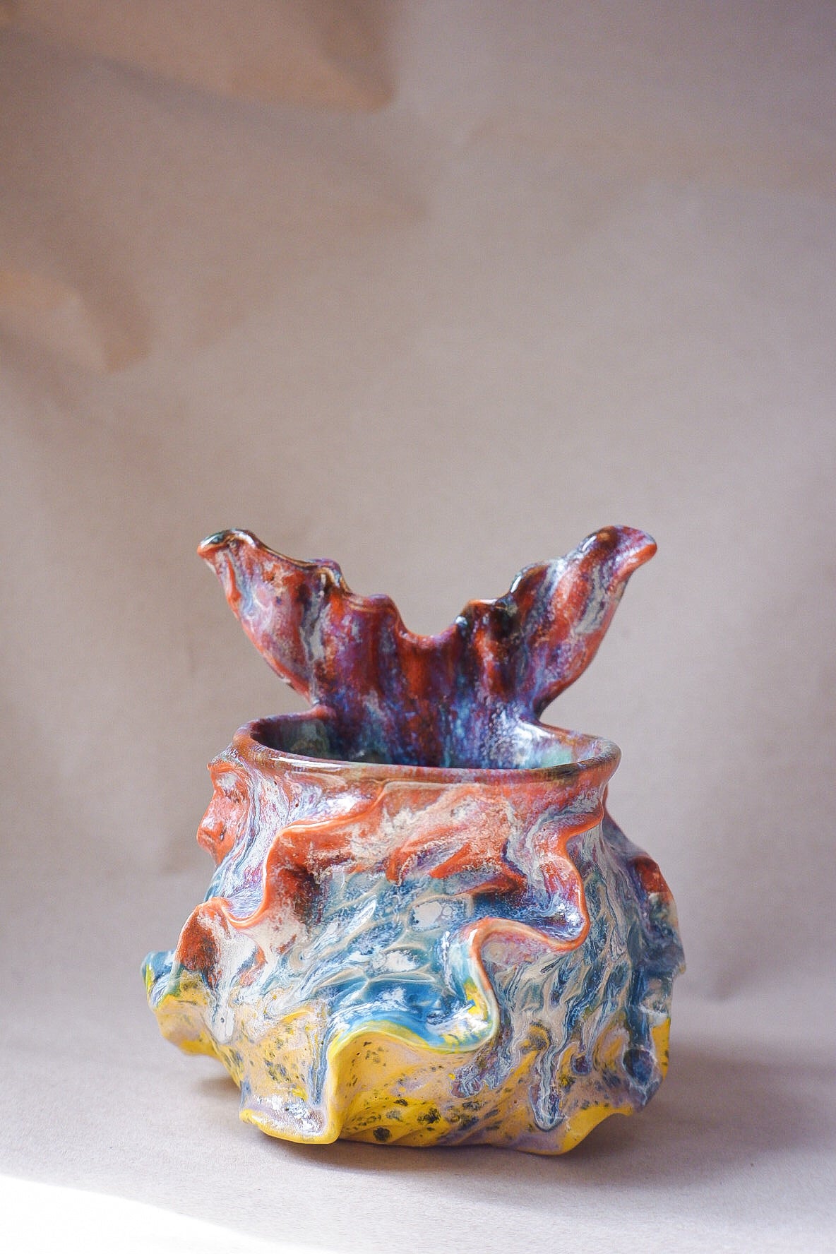 Tropical Tide Glaze Drippy Mermug