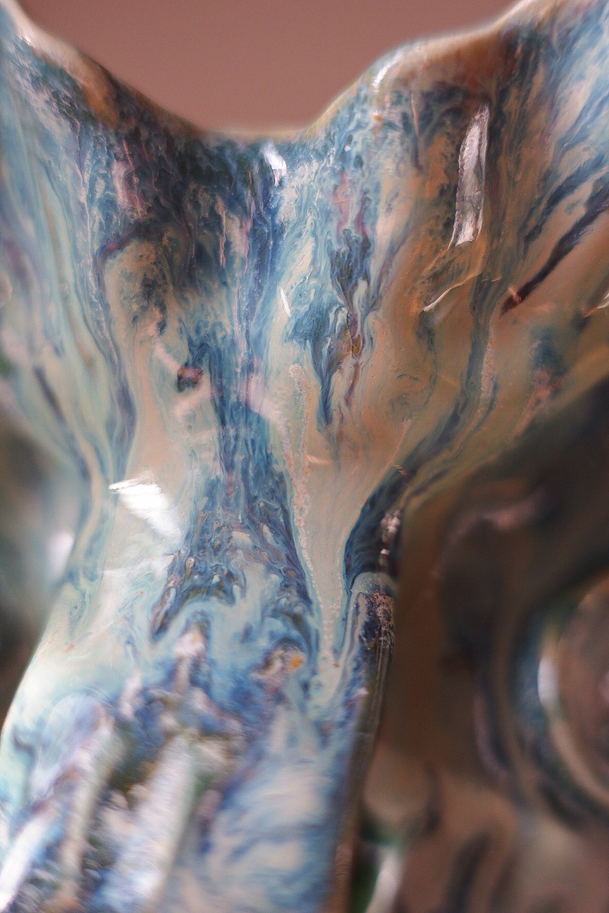 Handcrafted mermaid mug with a beautifully glazed finish, featuring a whimsical tail-shaped handle and ocean-inspired design, perfect for adding a touch of enchantment to your morning routine
