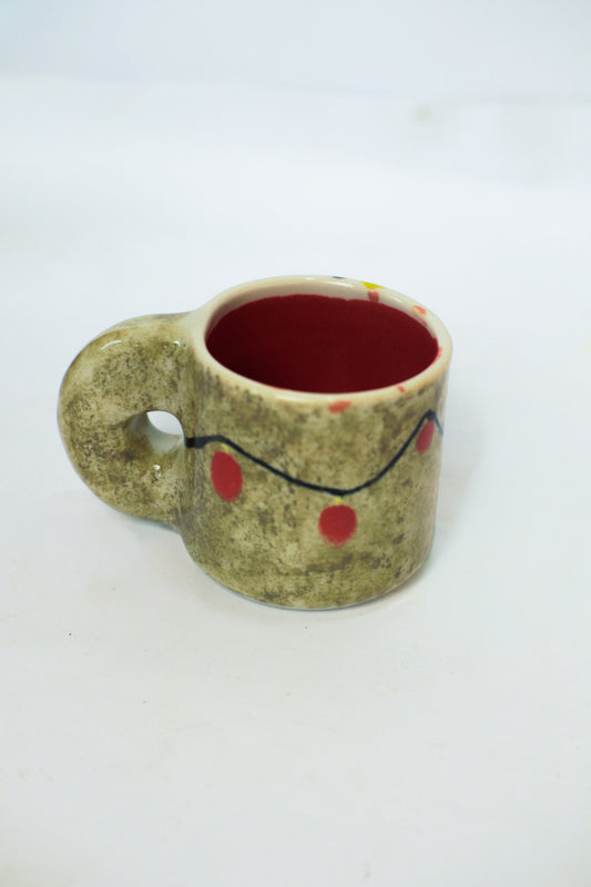 Green & Red Christmas Light Mug