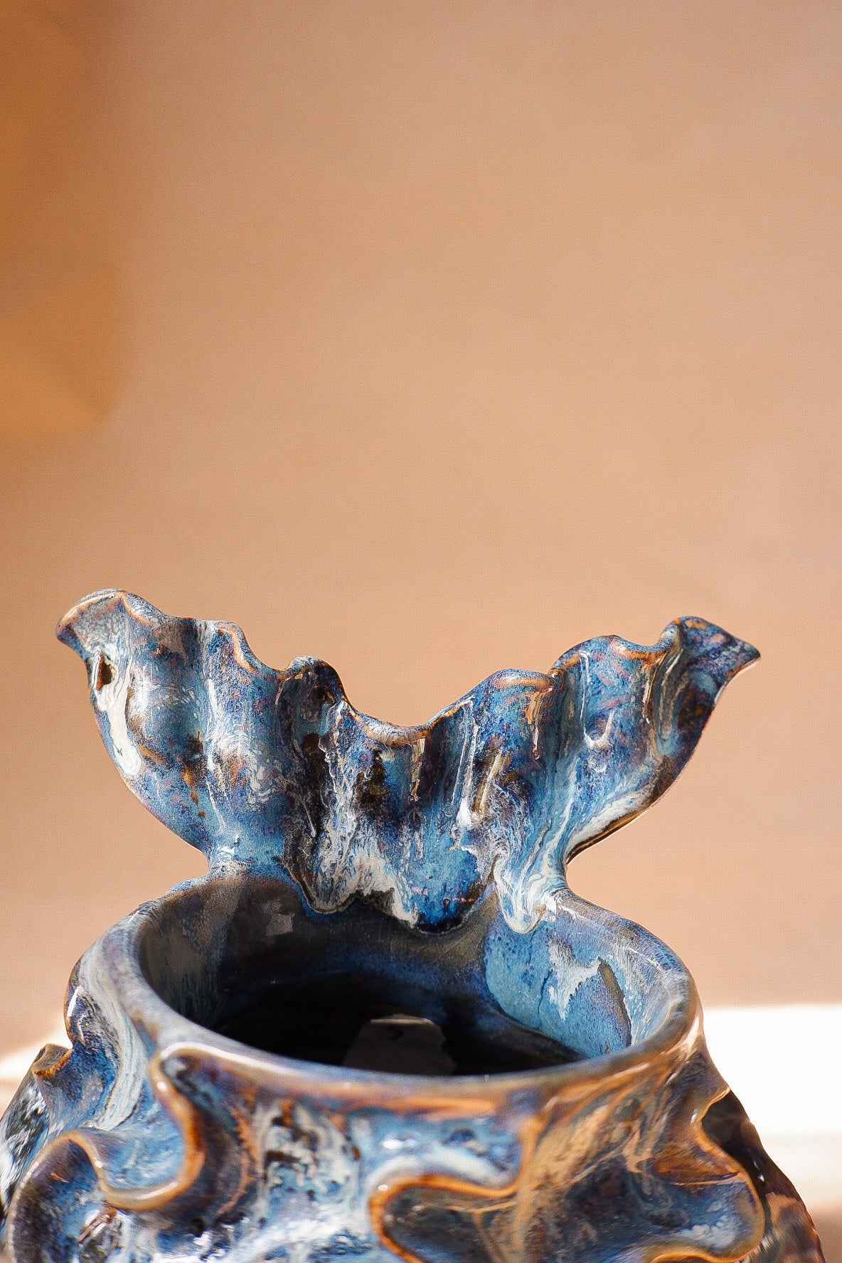 Handcrafted mermaid mug with a beautifully glazed finish, featuring a whimsical tail-shaped handle and ocean-inspired design, perfect for adding a touch of enchantment to your morning routine