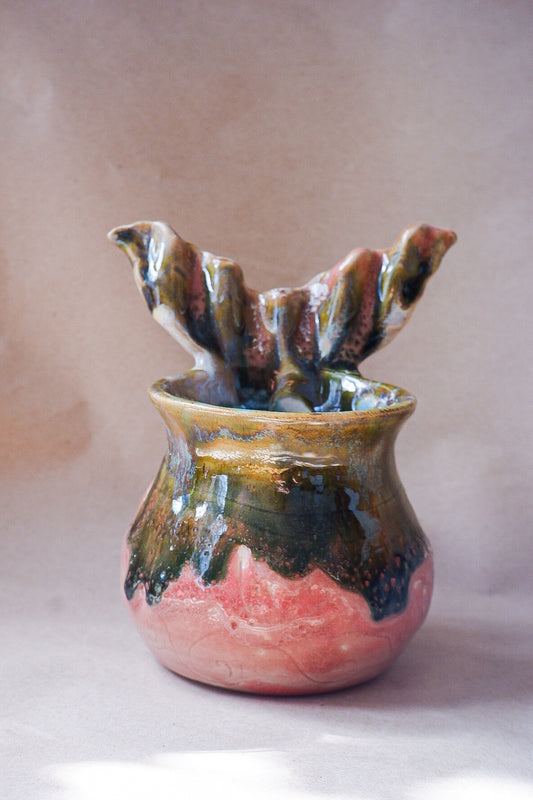 Pink Emerald Drippy Mermug (discounted)