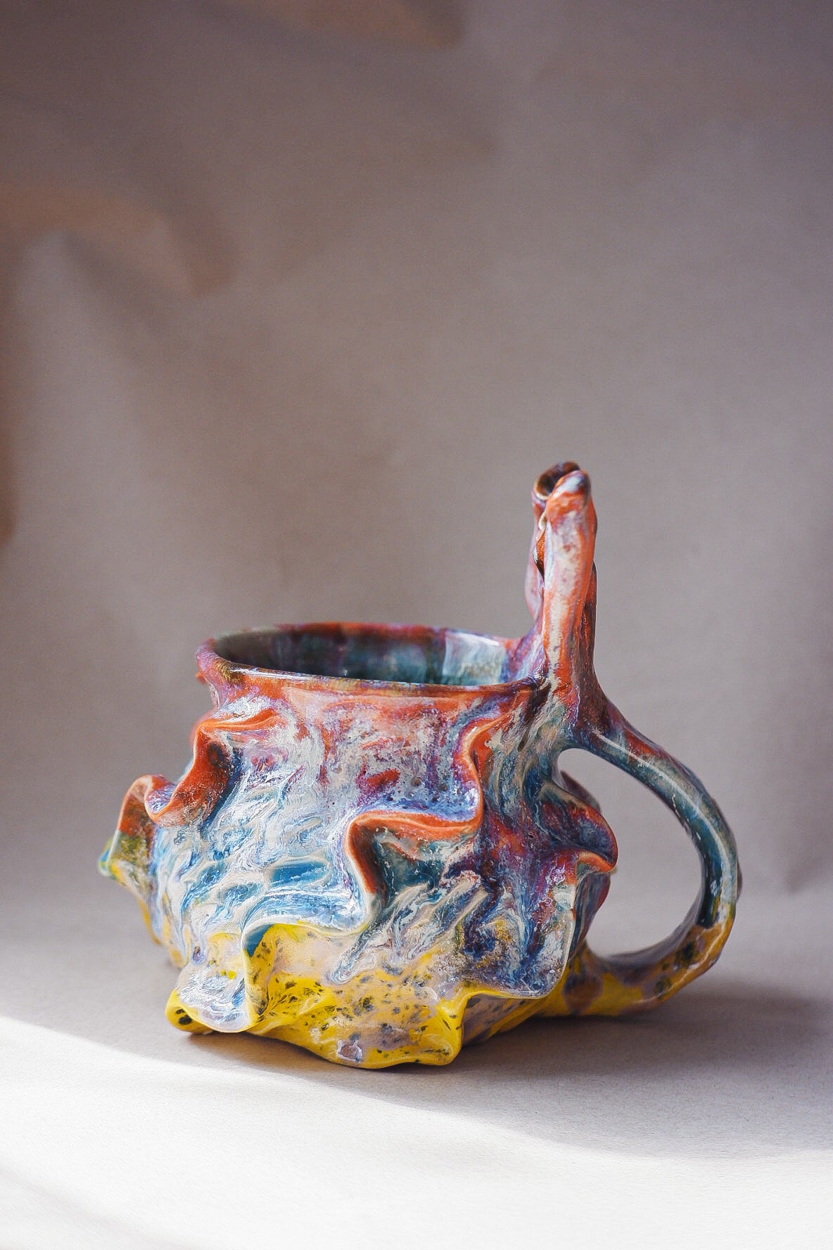 Tropical Tide Glaze Drippy Mermug