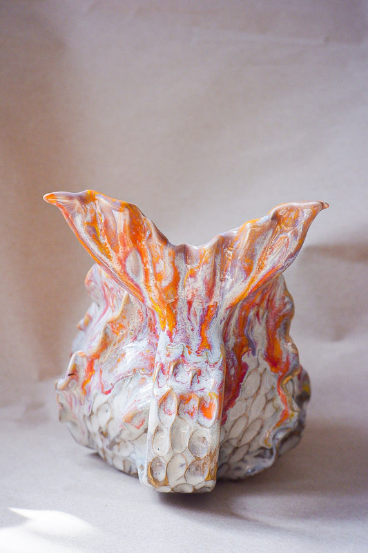 Peach Pearl Drip Mermug