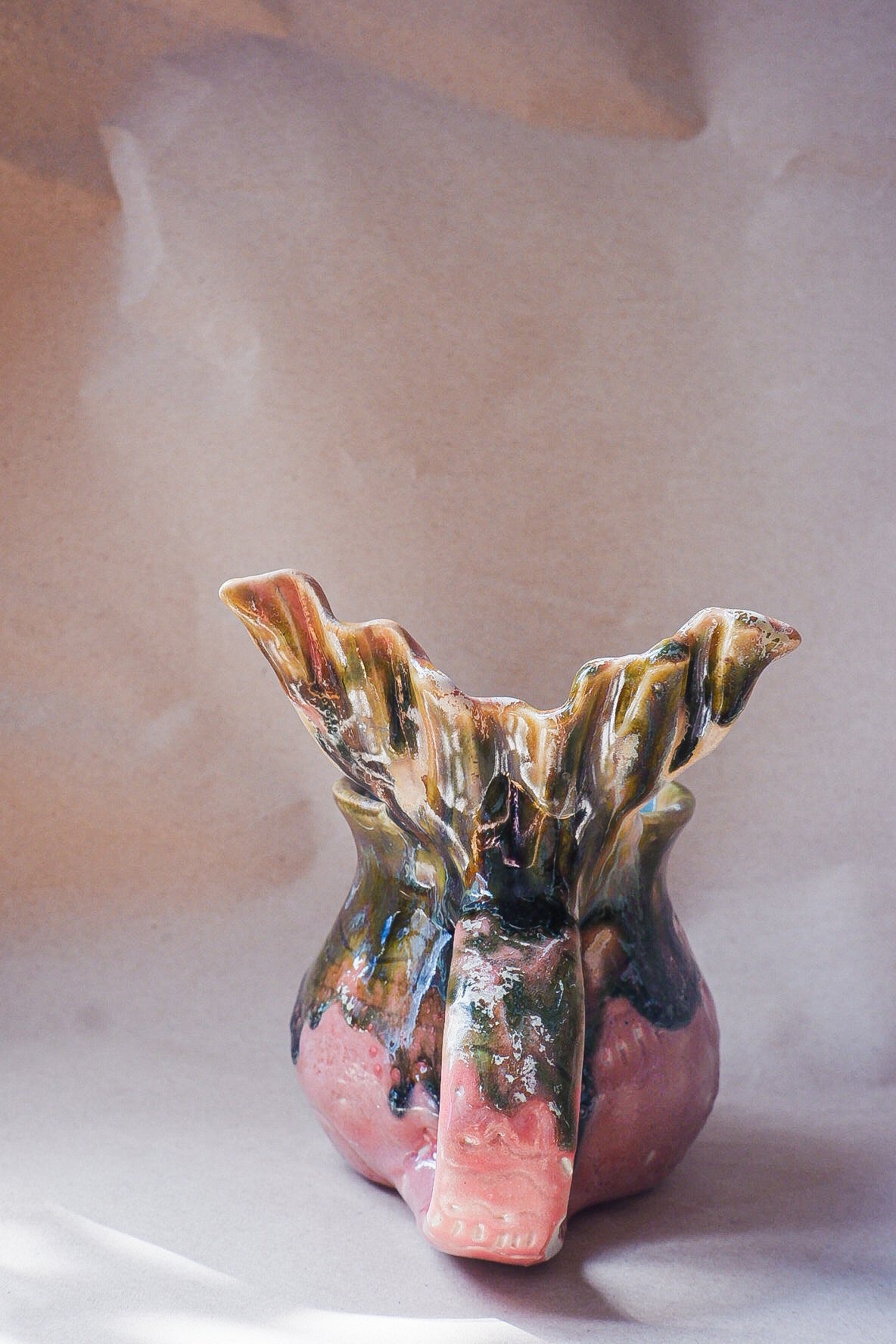 Pink Emerald Drippy Mermug (discounted)