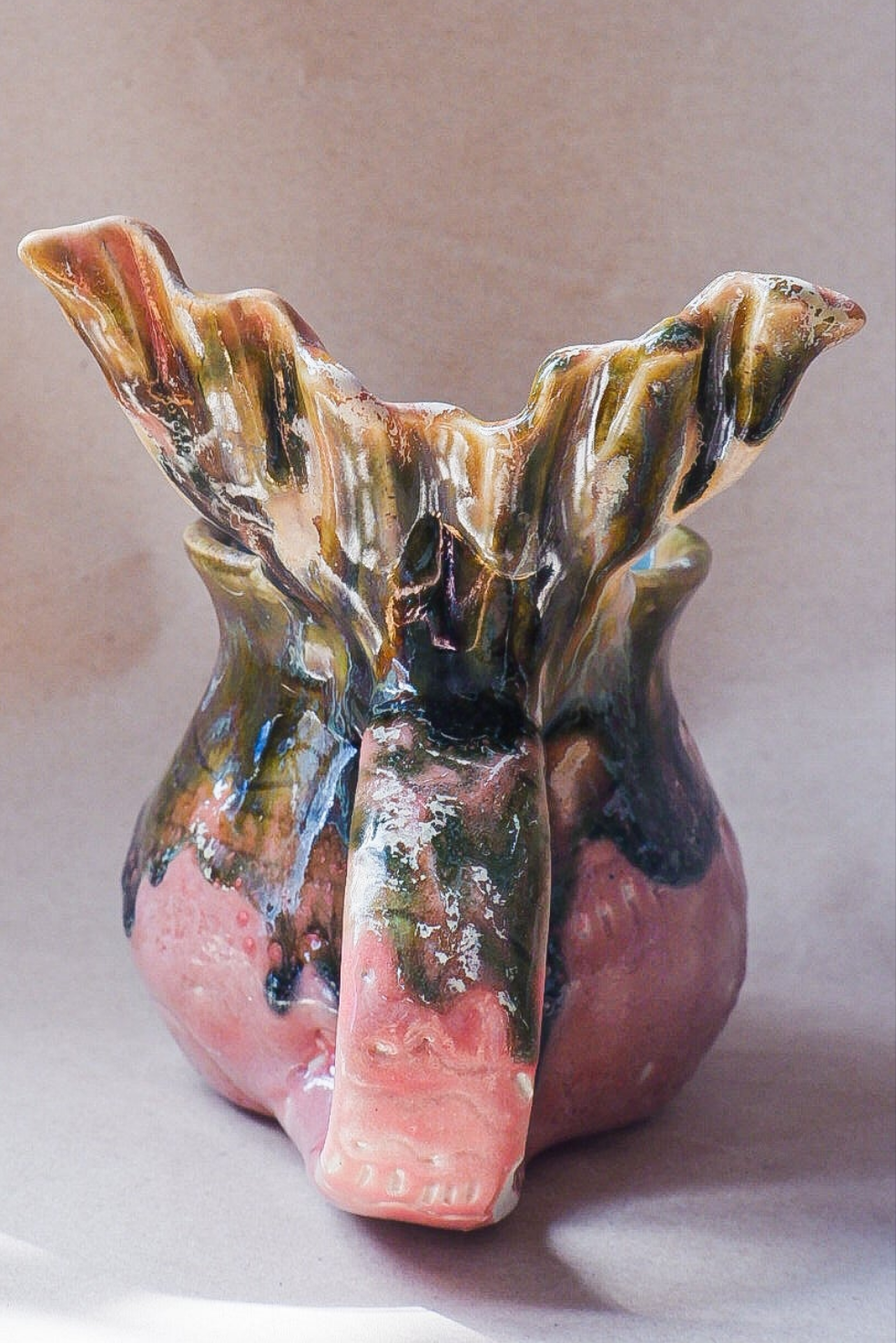 Pink Emerald Drippy Mermug (discounted)