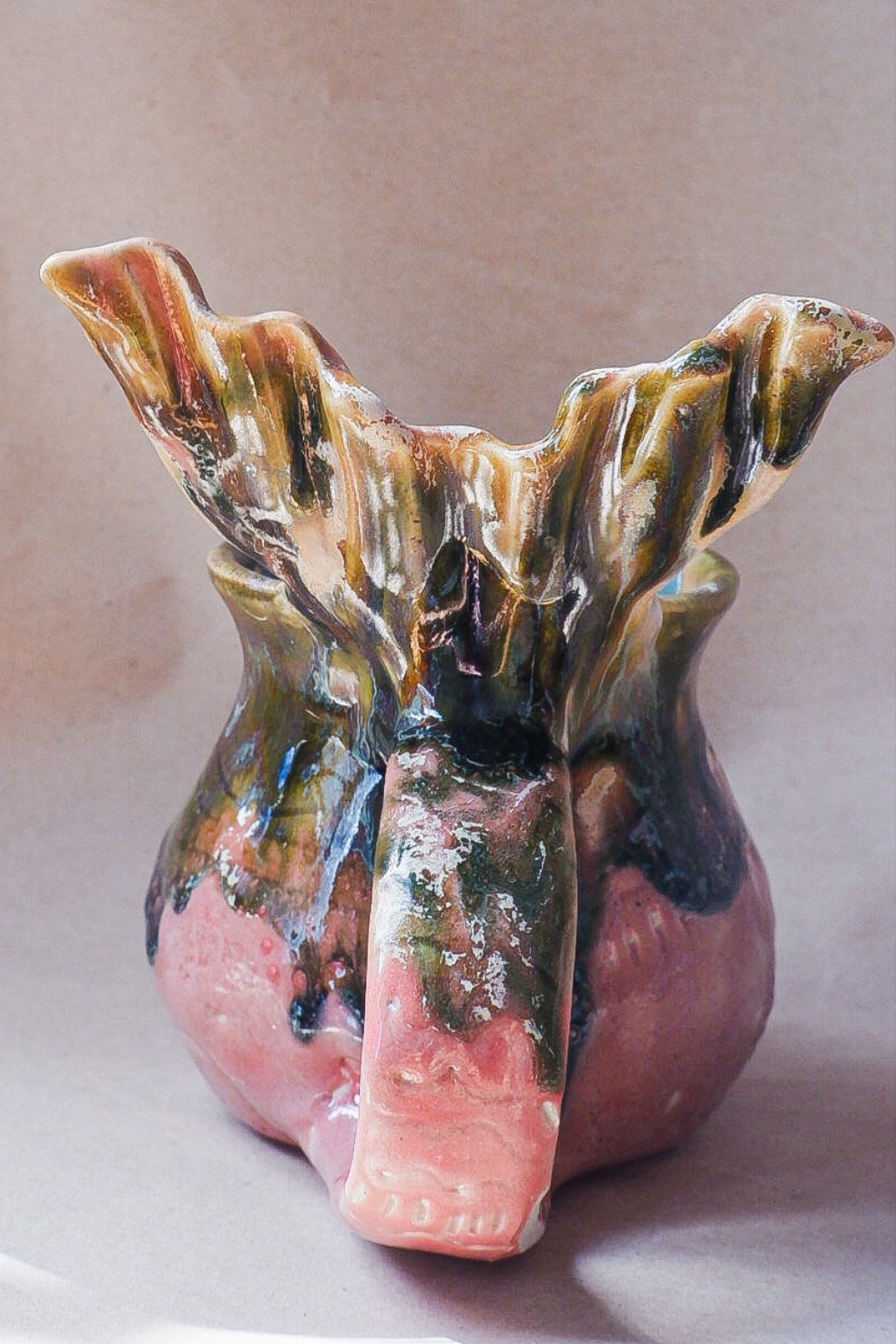 Pink Emerald Drippy Mermug (discounted)