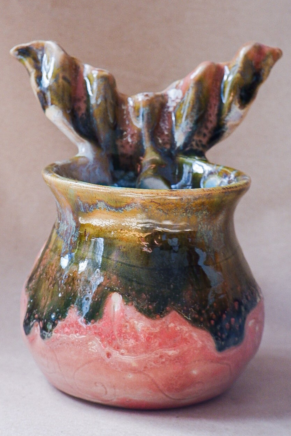 Pink Emerald Drippy Mermug (discounted)