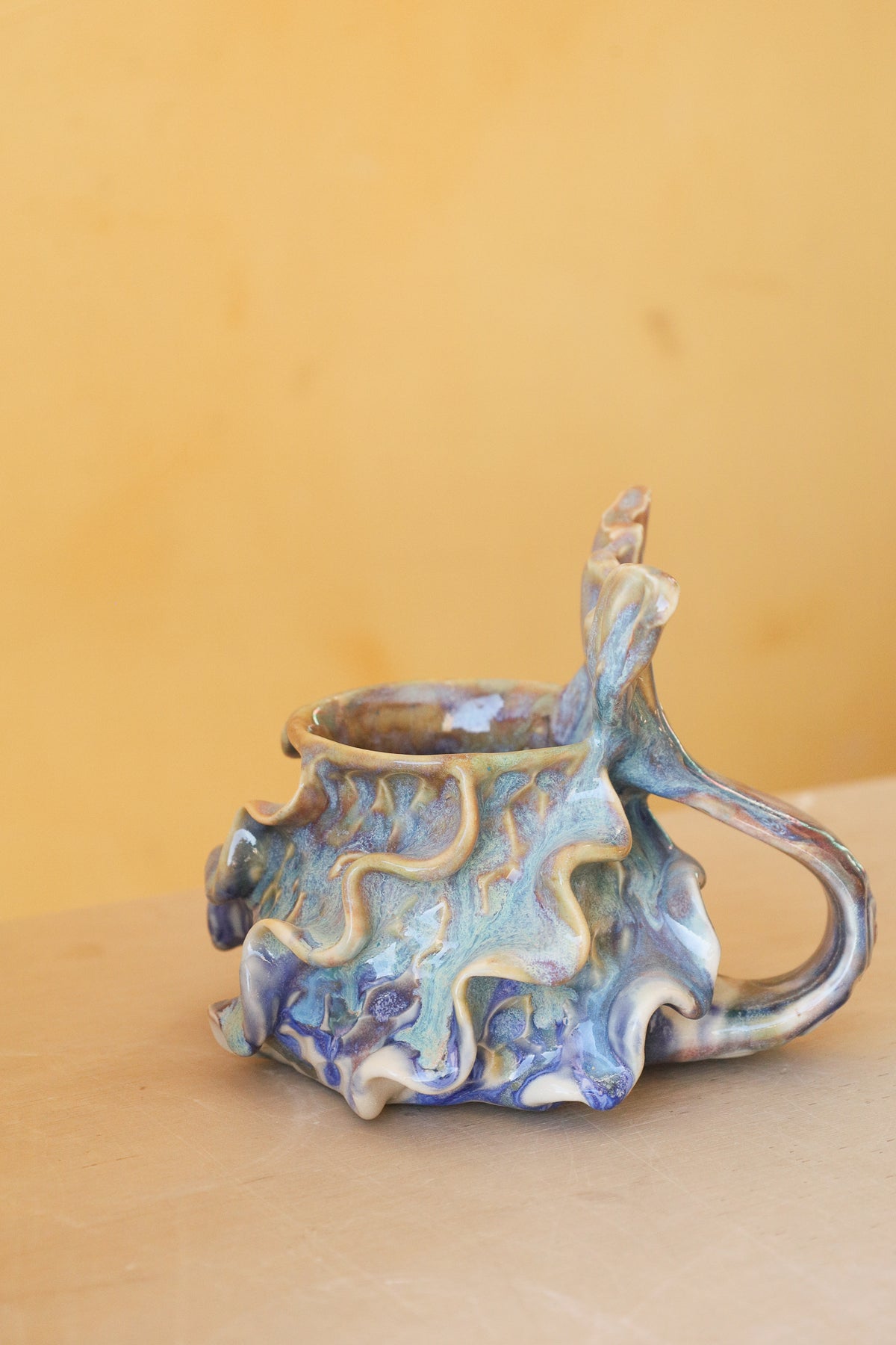 Mermug 13 (Lilac & Cobalt Drips)