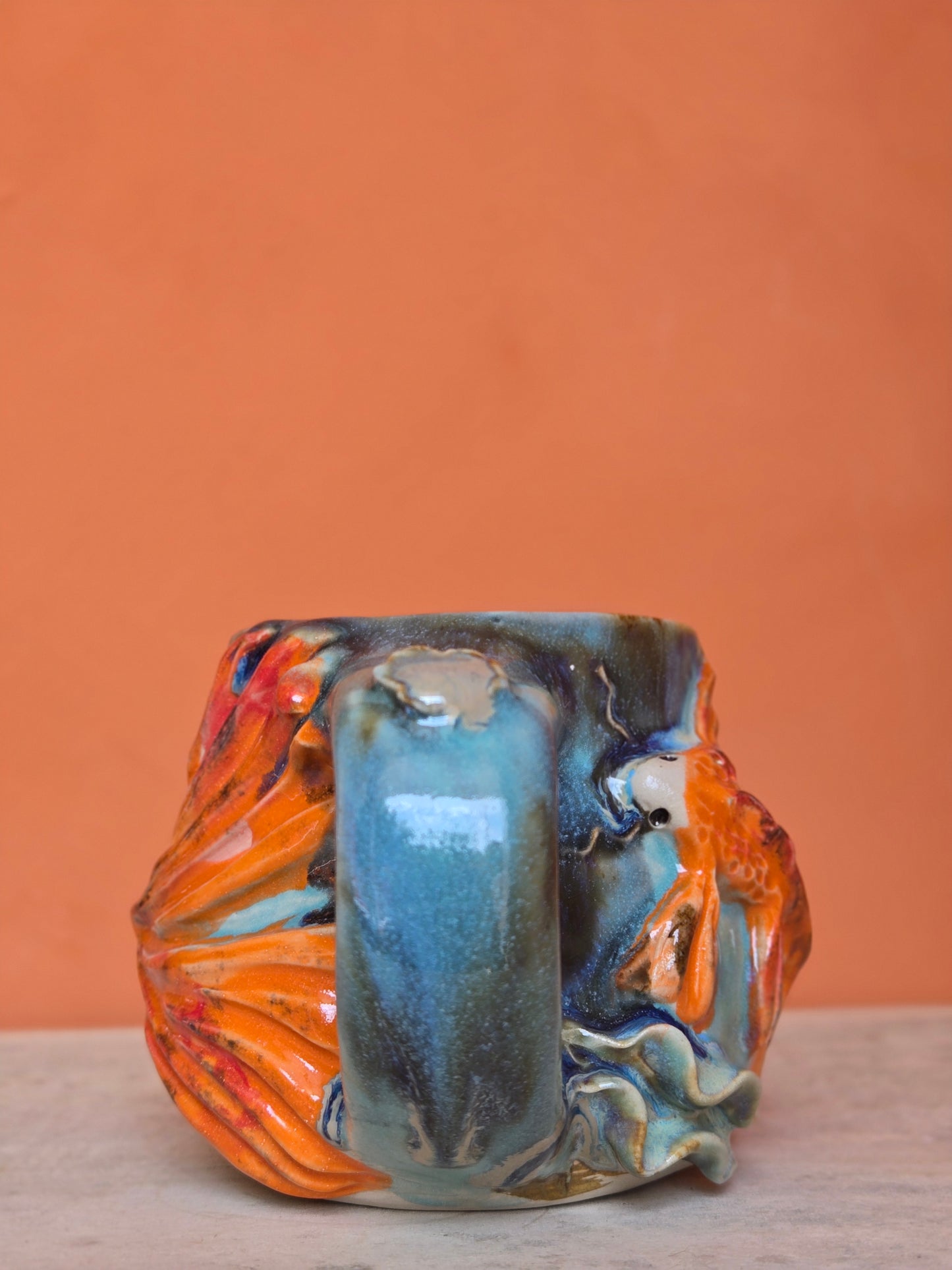 🟠🔴 Orange & Red Koi with water lily and corals ✨️
