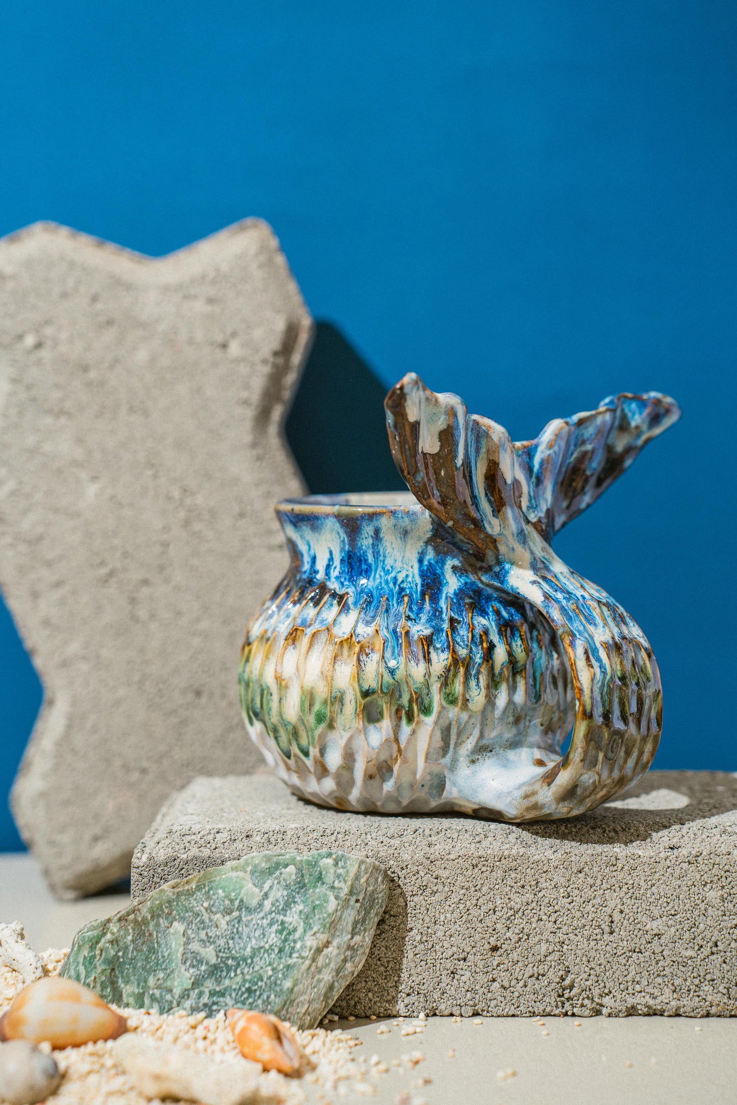 Tidal Blue Drippy Mermug