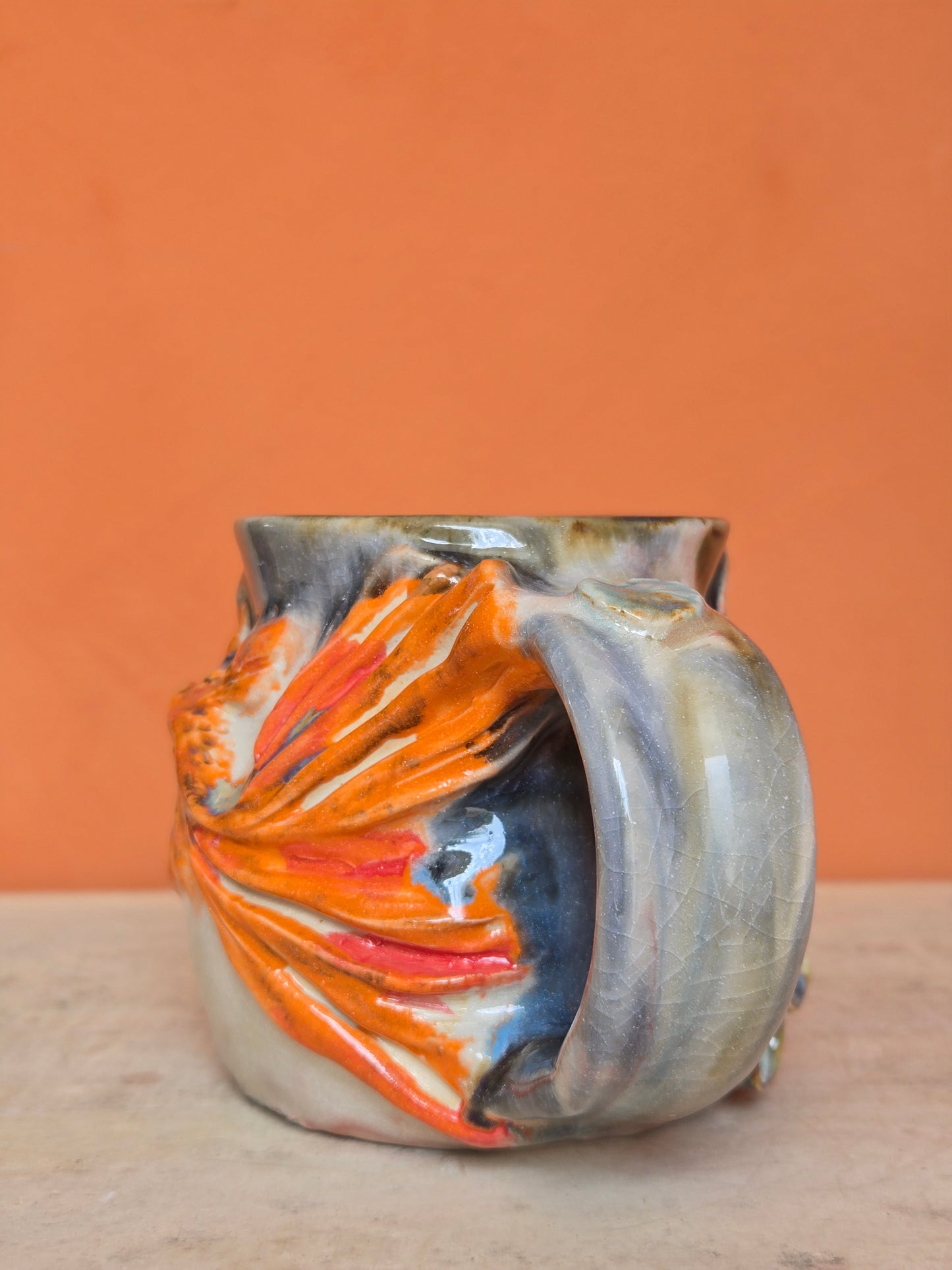 🟠 Orange Koi with lotus bloom (disc)