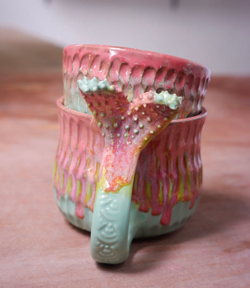 Pink Mermug + dripper set 🧜♀️🌸