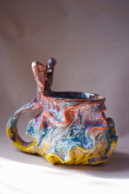 Tropical Tide Glaze Drippy Mermug