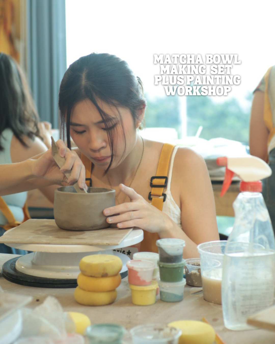 Matcha bowl making set + Painting (3-hour Pottery Handbuilding Workshop)