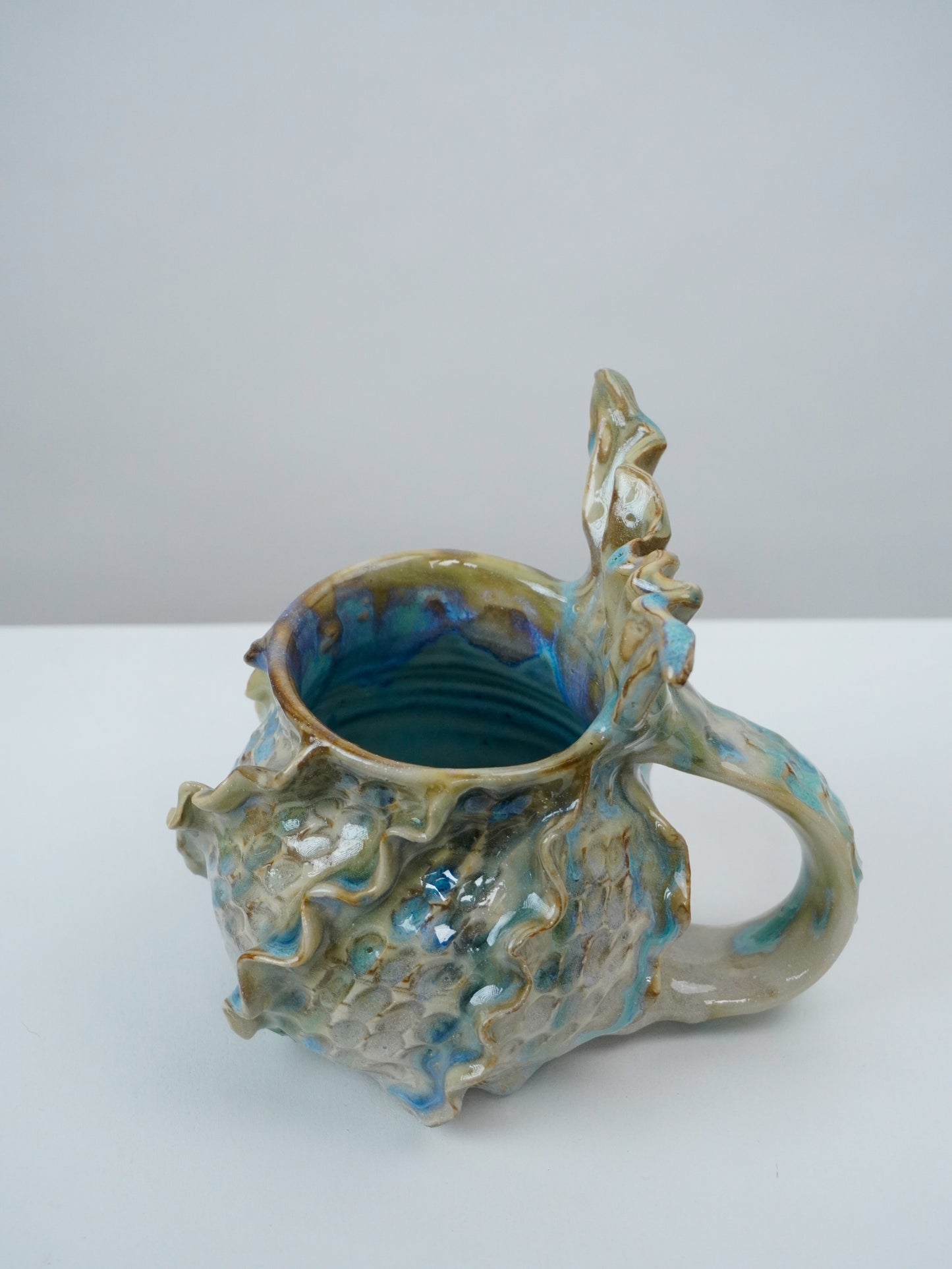 Mermug 4 (discounted with glaze drip stands firm see photos)