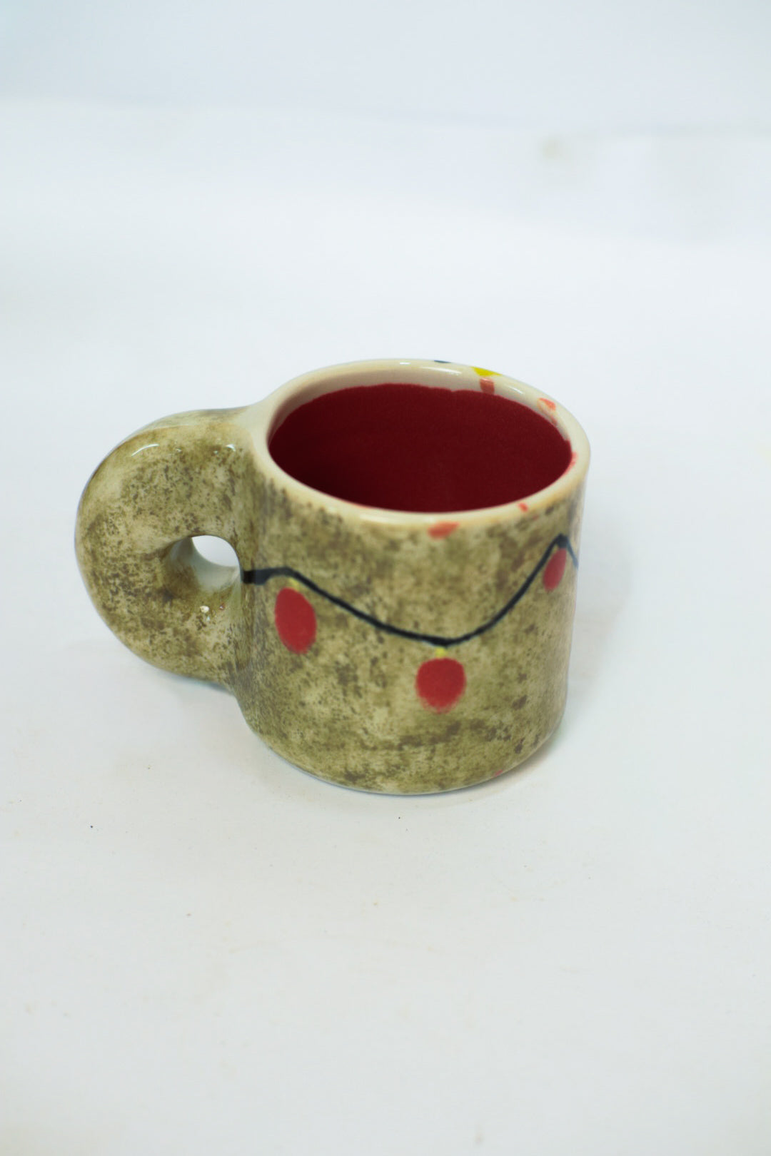 Green & Red Christmas Light Mug