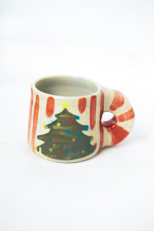 Striped Christmas Tree Mug