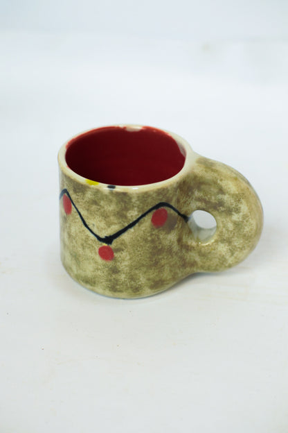 Green & Red Christmas Light Mug