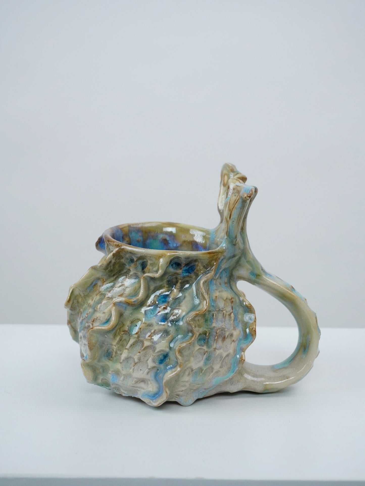 Mermug 4 (discounted with glaze drip stands firm see photos)