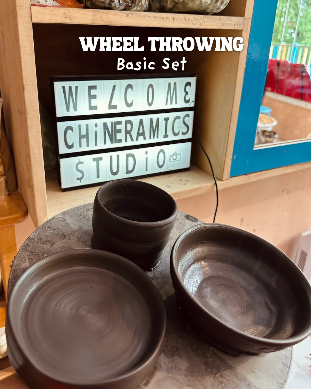 Wheel Throwing Pottery Class  (Basic Set– 3-Hour Workshop