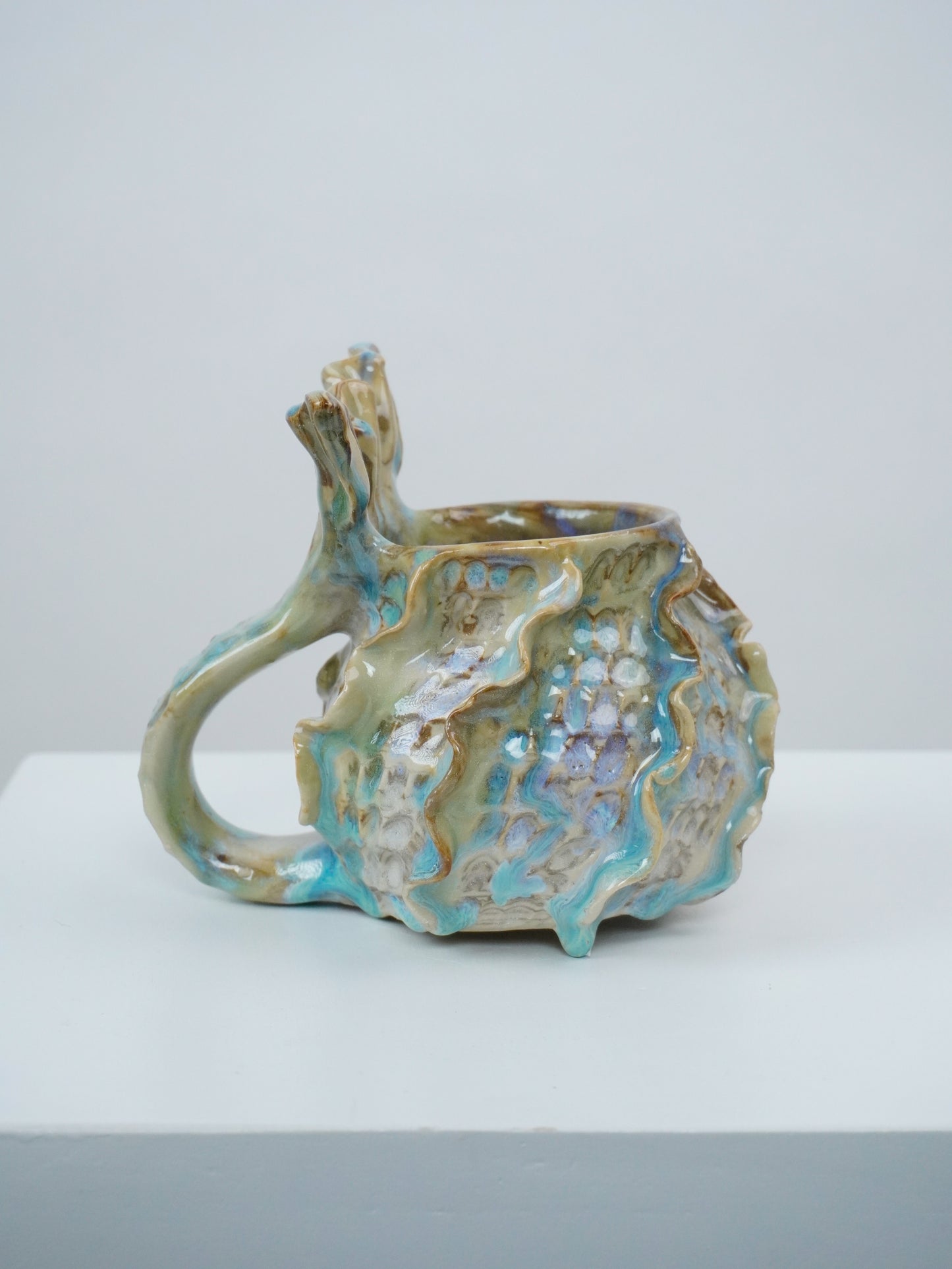 Mermug 4 (discounted with glaze drip stands firm see photos)