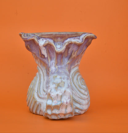 Mermaid Pitcher 04 (Light blue spiral carvings)
