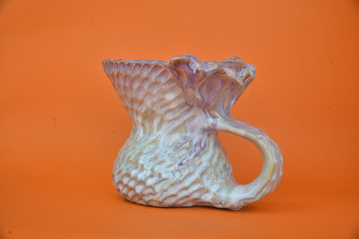 Mermaid Pitcher 06 - Light Jade & Daisy Blue (Discounted - minor)