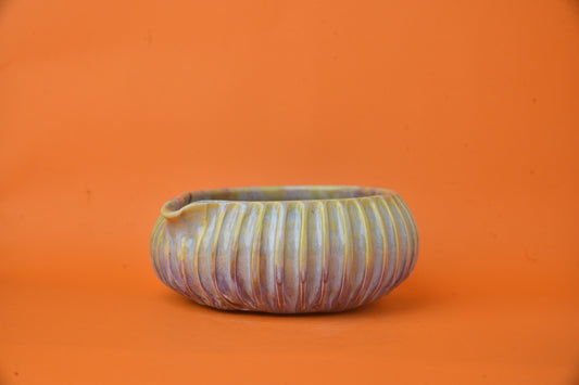 Matcha Bowl 09 (Lime & Purple Drips)
