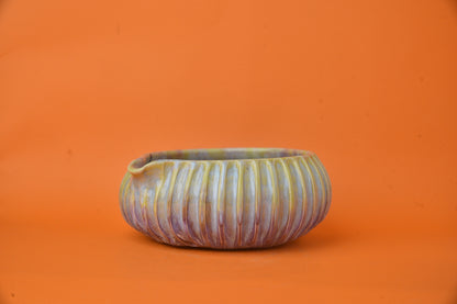 Matcha Bowl 09 (Lime & Purple Drips)