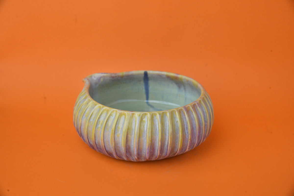 Matcha Bowl 09 (Lime & Purple Drips)