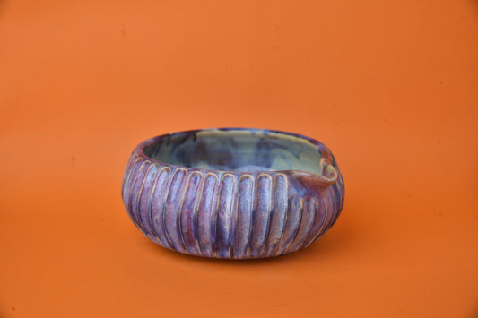 Matcha Bowl 10 (Violet & Blue Drips)