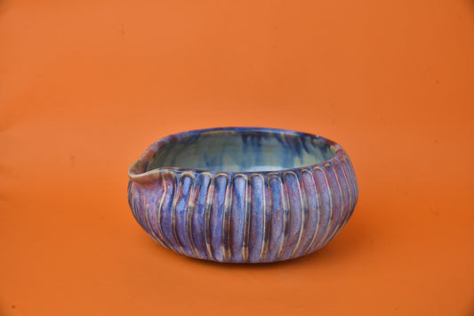 Matcha Bowl 10 (Violet & Blue Drips)