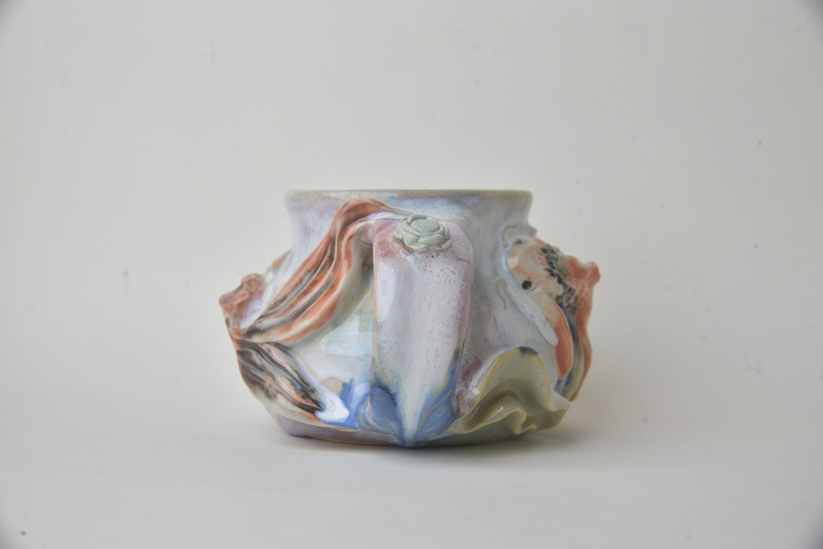 Koi Fish in Daisy blue & Pink Pastels 02