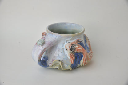 Koi Fish in Daisy blue & Pink Pastels 02