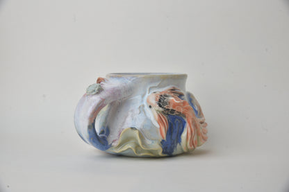 Koi Fish in Daisy blue & Pink Pastels 02