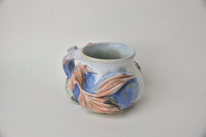 Koi Fish in Daisy blue & Pink Pastels 02