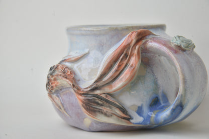 Koi Fish in Daisy blue & Pink Pastels 02