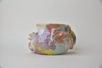 Koi Fish in Lime & Lilac Pastels 03
