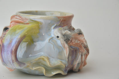 Koi Fish in Lime & Lilac Pastels 03