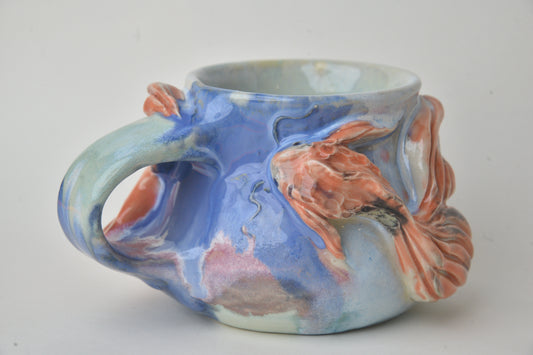 Koi Fish in Daisy Blue, Teal & Cobalt Pastels 04