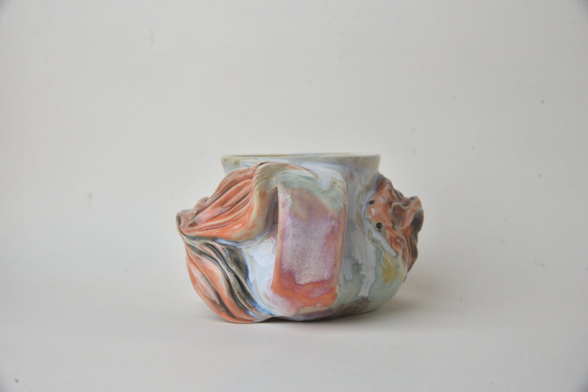 Koi Fish in Light Jade & Rose Pink Pastels 05