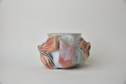 Koi Fish in Light Jade & Rose Pink Pastels 05