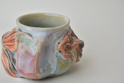 Koi Fish in Light Jade & Rose Pink Pastels 05