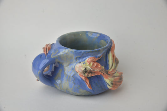 Koi Fish in Cobalt & Jade 06