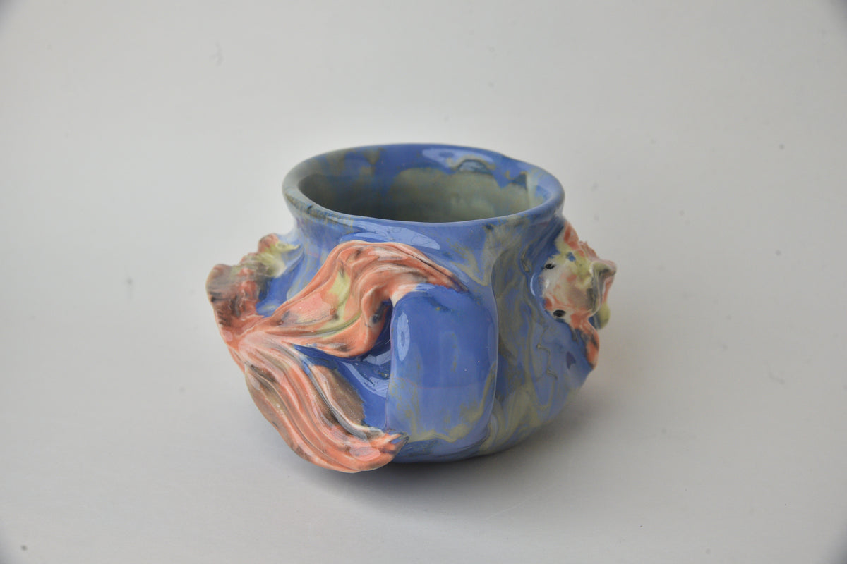 Koi Fish in Cobalt & Jade 06