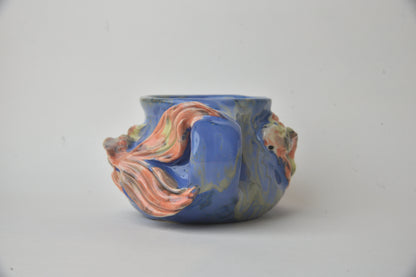 Koi Fish in Cobalt & Jade 06