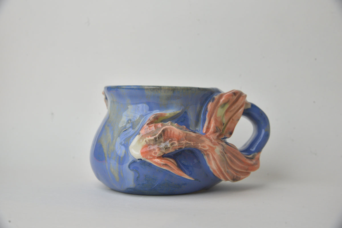 Koi Fish in Cobalt & Jade 06