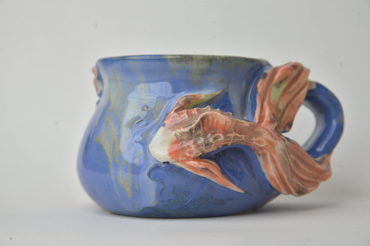 Koi Fish in Cobalt & Jade 06